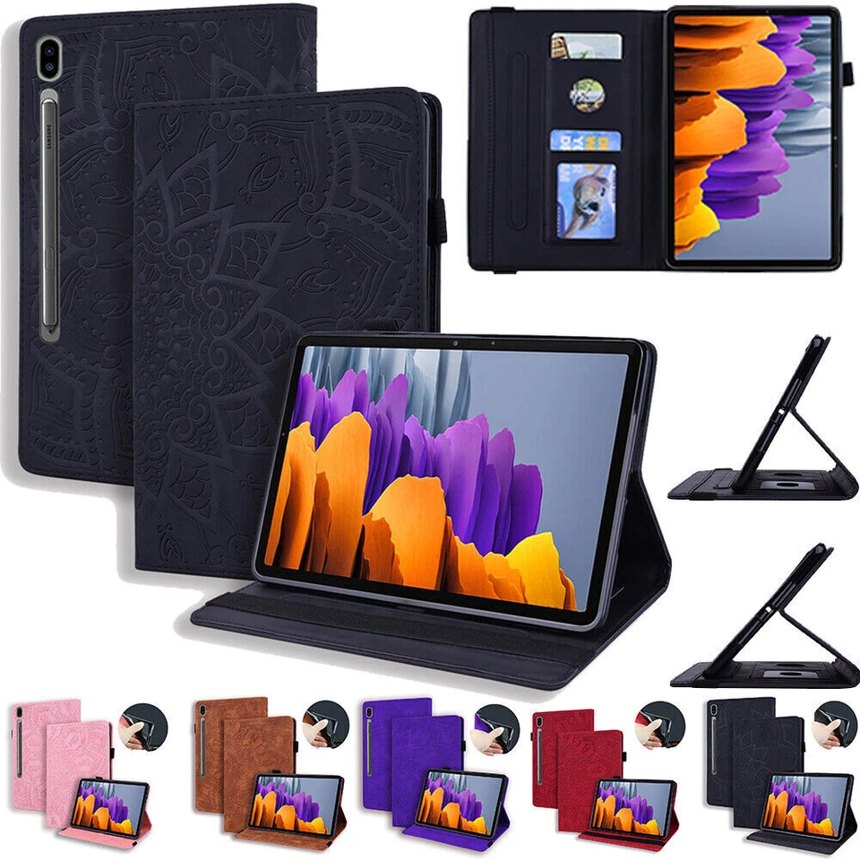 For Samsung Galaxy Tab S4 S5e S6 S7 FE S8+ Ultra Tablet Leather Stand Case Cover - Image 1 of 4