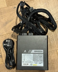 Corsair RM650x 80 PLUS Gold, 650 W Fully Modular ATX Power Supply Unit - Black - Photo 1/4