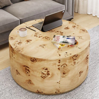TAUS HOMIFLEX Burl Wood Coffee Table Natural Coffee Side Table for Living Room