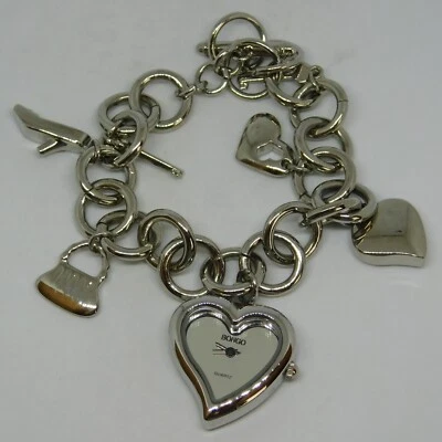 Reloj para mujer BONGO BG2258 con dije pulsera en forma de corazón talla Batería Nueva 5 3/4" Foto 1 de 4