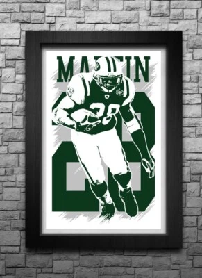 CURTIS MARTIN art print/poster NEW YORK JETS FREE S&H! JERSEY - Image 1 of 4
