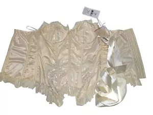 Bustier Coquette Größe L Elfenbein Blumen Spitze Neu mit Etikett - Bild 1 von 4
