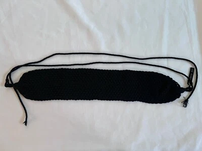 Cinturón de Esmoquin Tejido Borde Crudo Negro Ajustable De Colección Prada Milano Hecho a Mano Crochet Cummerbund Foto 1 de 4