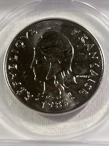 1983 New Caledonia 50 Francs Graded MS 66 by ANACS Low Mintage - Picture 1 of 4