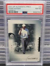 2001 Upper Deck SP Authentic Preview Tiger Woods Sample Rookie RC #21 PSA 8