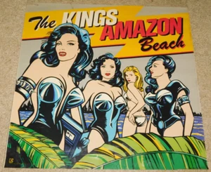 VINTAGE 1981 THE KINGS AMAZON BEACH RECORD STORE POSTER 24 X 24" - Picture 1 of 4