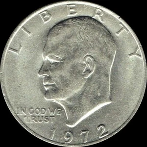 1972 P Eisenhower Dollar About Uncirculated US Mint Coin IKE - Picture 1 of 3