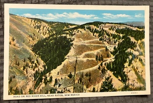 Antike Postkarte - Straße auf Red River Hill bei Raton, New Mexico - UNBESPOSTED - Bild 1 von 2