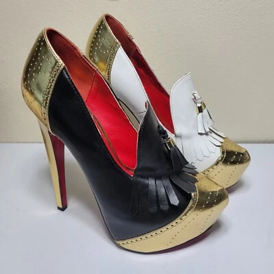 Bombas de couro salto alto Taylor Says Rummy tamanho 8,5  - Imagem 1 de 4