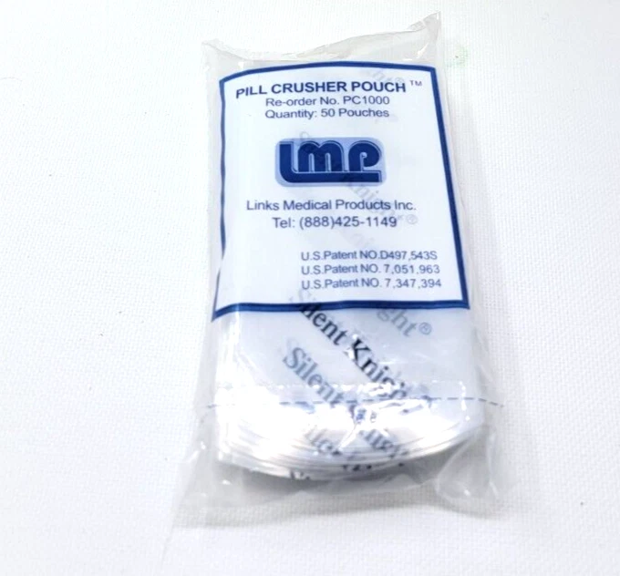 LMP 100 pcs Pill Crusher Pouch (2pks of 50) for Silent Knight New - Image 1 of 1