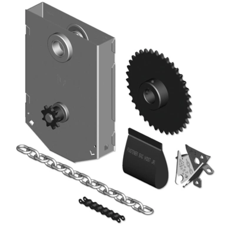 Polipasto de cadena para puerta de garaje JR eje de elevación eje de transmisión eje de 1′′ reducción 4:1 4020V Foto 1 de 1