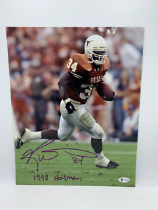 Ricky Williams Autographed Texas Longhorns 11x14 Photo with 1998 Heisman Inscrip