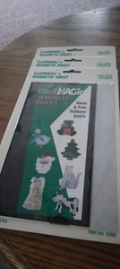 Set of 3 Vintage 1999 ProMag Craft Magic Magnetic Sheet 5inx8in Made In USA  - Picture 1 of 2
