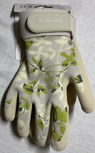 Laura Ashley All Weather Gloves Garden ASHDOWN BEIGE GREEN FLORAL SIZE SMALL NIP