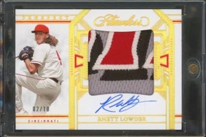 2024 Panini Flawless Rhett Lowder (2/10) Prospect Patch Auto On-Card (Gold) Reds - Picture 1 of 2