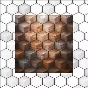 Piastrella astratta backsplash modello Irena Orlov arte ceramica murale OB-ORL10674 - Foto 1 di 7