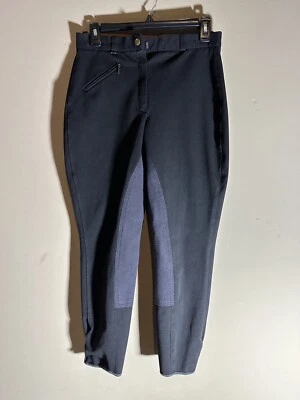 Pantalones de equitación Ovation para mujer 30R negros calce ajustado tiro medio pantalones ecuestres Foto 1 de 4