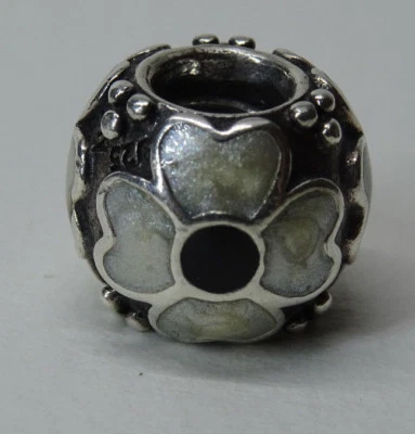Original Pandora  Element 791041EN Emaille Blume Element 925 Silber Charms Nr.9 - Bild 1 von 2