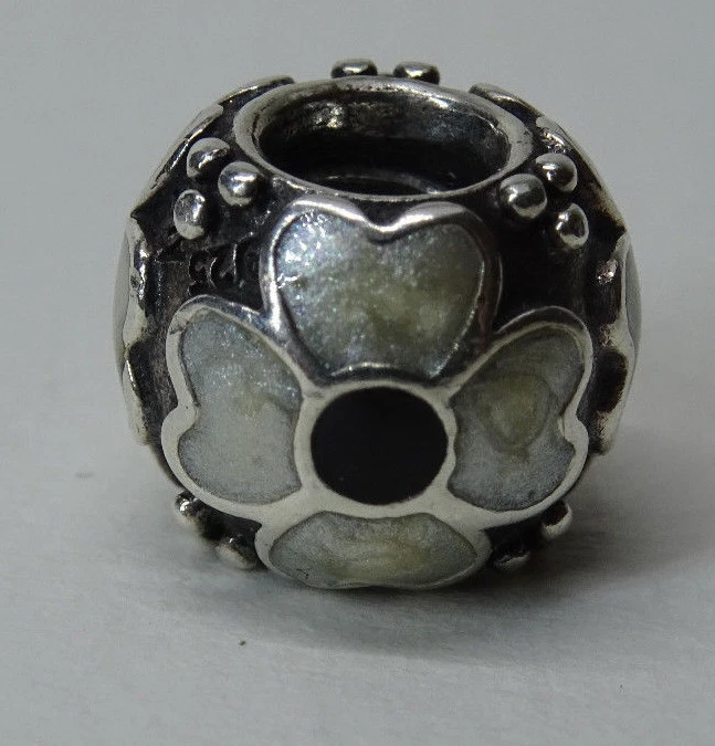 Original Pandora  Element 791041EN Emaille Blume Element 925 Silber Charms Nr.9 - Bild 1 von 2