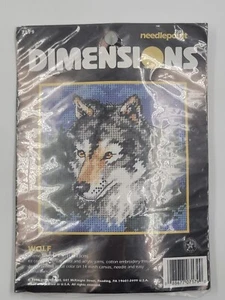 1998 Dimensions WOLF 5" x 5" Nadelspitzen-Kit Handwerk Wildtiere Tier  - Bild 1 von 4