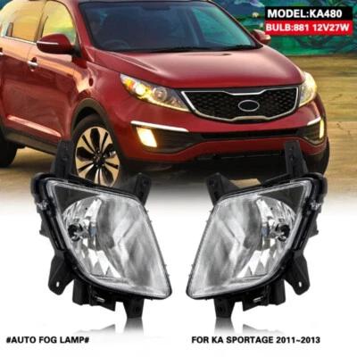 Par de luces antiniebla transparentes para parachoques delantero para Kia Sportage SUV 2011-2013 Foto 1 de 4