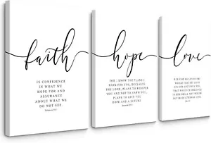 Bible Verses Wall Art Decor Scripture Canvas Wall Art Inspirational Bible Quote - Picture 1 of 7