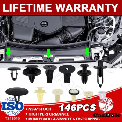 146PCS Fender Door Hood Bumper Trim Clip Assortment Retainer Fastener For Toyota - Image 1 of 4