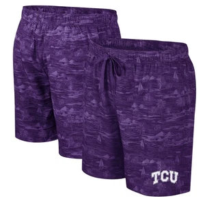 Men's Colosseum Purple TCU Horned Frogs Ozark Swim Shorts - Picture 1 of 3