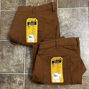 Carhartt Womens Rugged Flex Fit Twill Double Knee Pants BN5999-W New 2 Pair 16 - Picture 1 of 11