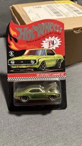Hot Wheels RLC ‘69 Chevrolet Camaro SS Green #19361/30000 In Protector (E3) - Picture 1 of 3
