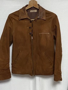 Vintage 1930s 1940s Leather Jacket Sports Jacket Outer Mens Size M Very Rare - Picture 1 of 12