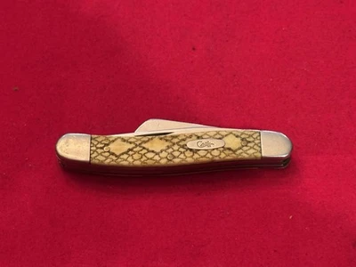 2004 Case XX 6318 Medium Stockman Antique Rattlesnake Jiggled Bone Handle - Image 1 of 4
