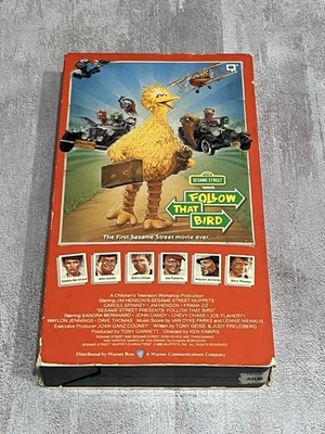 Sesame Street: Follow That Bird (VHS 1985) Jim Henson Big Bird Snuffy Elmo Oscar - Image 1 of 4