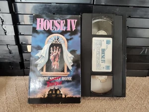 House IV 4 VHS 1991 Release New Line Home Video Horror ehemalige Vermietung Videorecorder Vintage - Bild 1 von 2