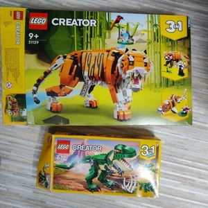 31129 LEGO creator 3 in 1 tiger CREATOR FOX and KOI 31058 dinosaur INCOMPLETE - Picture 1 of 9