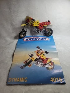 Motocicleta Meccano Vintage Dirtbike Amarillo Rojo Moto Con Instrucciones  - Imagen 1 de 5