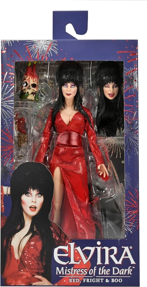 Elvira Mistress of the Dark Red Fright and Boo 8" Clothed Action Figure NECA