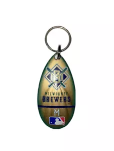 Llavero giratorio lágrima vintage MLB Milwaukee Brewers talla grande - Imagen 1 de 1