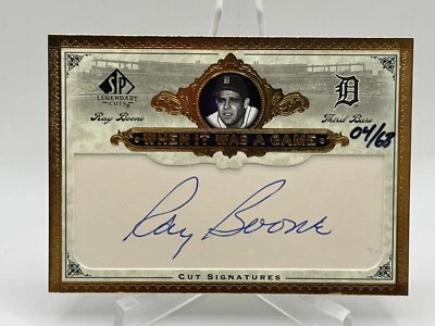 Ray Boone 2006 SP Legendary Cuts Autograph Cut Signatures /68 Auto E5 - Image 1 of 4