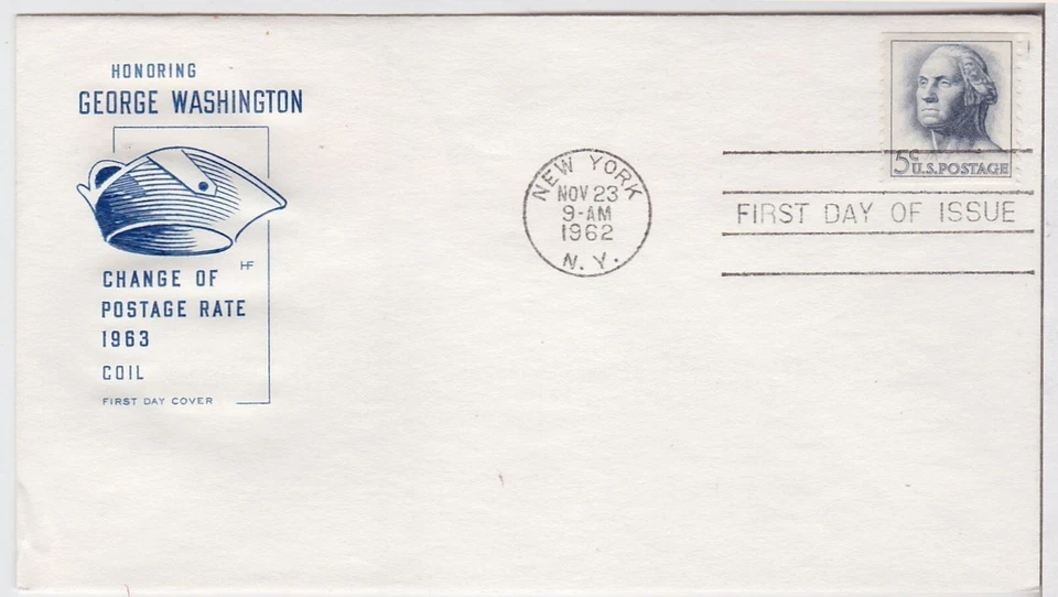 TurtlesTradingPost - George Washington COIL 1962 #1229 FDC - Farnam Cachet - Image 1 of 1