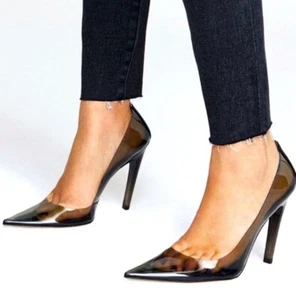 Good American Cinder-F*cking-Rella Damen-Heels 9,5 Glas rauchgrau spitz zulaufend - Bild 1 von 6