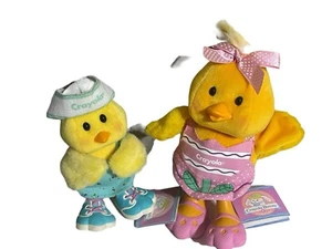 VTG Hallmark Crayola Daffadilly Duck Chick And Duck Squiggles 1990 Plush Easter - Picture 1 of 24