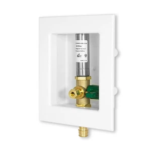 EFIELD 1/2"Pex A Inlet Ice Maker Outlet Box,With Stainless Steel Hammer Arrestor - Picture 1 of 6