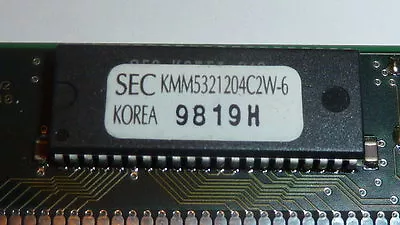 NEW Samsung KMM5321204C2W-6 MEMORY MODULE,DRAM,EDO,1MX32,CMOS,SSIM,72PIN,PLASTIC - Image 1 of 4