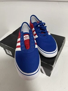 New In Box Size 12.5 Men Adidas ADI-Ease Red White Blue Missing Show Lace - Picture 1 of 9