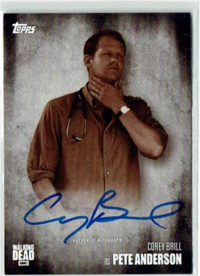 Walking Dead Season 5 Auto SEPIA PARALLEL Corey Brill as Pete Anderson #09/10 - Image 1 of 2