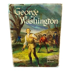 George Washington by Clara Ingram Judson 1951 2nd printing 1952 DJ ex library - Picture 1 of 9