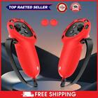 hot Silicone Controllers Grip Cover 2 Rocker Cap for Meta Quest 3 (Red)