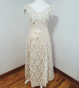 Vintage Loralie Original Kleid Größe 4 Small Brautkleid viktorianisches Prärieschloss - Bild 1 von 12