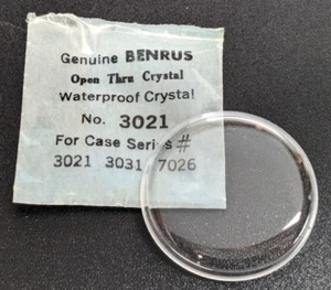 NOS Genuine Benrus Acrylic Watch Crystal 3021 Waterproof for Case 3021 3031 7026 - Picture 1 of 3